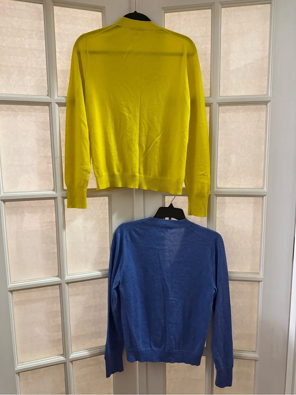 J. Crew Women’s V-Neck Cardigan in Blue and Yellow (2 Pack)